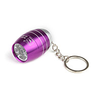  Barrel Shape 6pcs Superbright LED Flashlight KeyChain Unique Design Purple