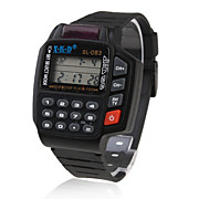  EL Back Light Remote Control & Calculator Wrist Watch - Black