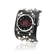  Gothic Leather Band Quartz Bracelet Watch