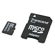  4GB Transcend MicroSDHC Memory Card with MicroSD to SD Adapter (Class 10)