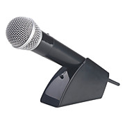  Universal Wireless USB Karaoke Microphone with Stand for Wii, PS3, Xbox 360, PC and PS2 (Black)