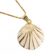  4GB Sea Shell Style USB Flash Drive Necklace (Gold)