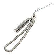  Animation Metal Cell Phone Strap- Silver Ninja Scroll