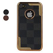  raster vormgegeven beschermhoes met screen protector voor iPhone 4 en 4s (verschillende kleuren)