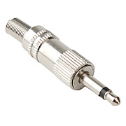  JL0029 3.5mm 2-pole Metal Audio Jack Plug (20 Pieces a Pack)
