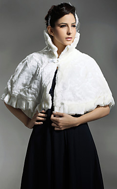 Faux Fur High Neck Special Occasion/ Wedding Shawl