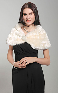 Faux Fur Special Occasion Shawl