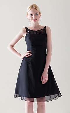 VERÓNICA - Cocktailklänning av Chiffon och Satäng