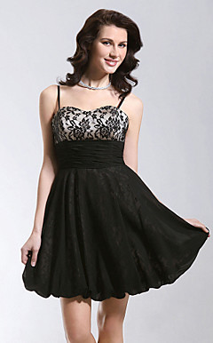 FLORENTIA - Kleid für Cocktailparty aus Chiffon und Spitze