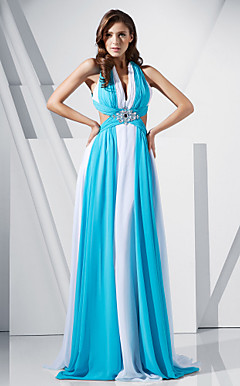 WAPEKA - Abito da Sera in Chiffon