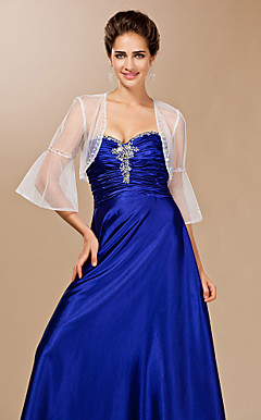 Tulle With Beading Special Occasion Wrap / Jacket (More Colors Available)