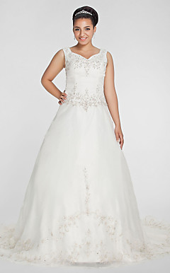 ARIENE - Kleid für die Braut aus Organza (Übergrösse)