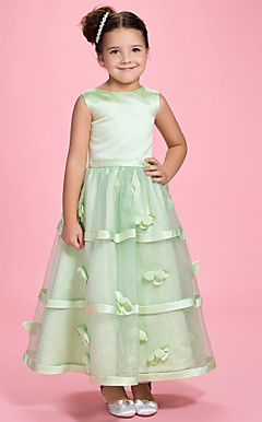 KASINDA - kjole til blomsterpige i organza og satin