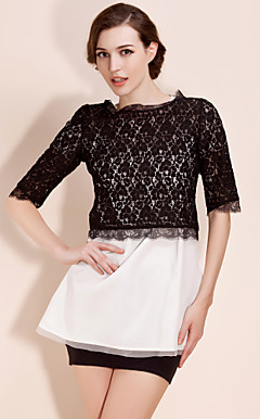 ts meia manga da camisa blusa de renda