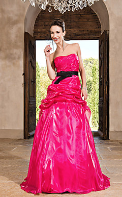 bola vestido namorada do assoalho-comprimento organza vestido de noite