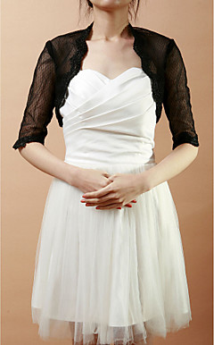 Half-Sleeve Lace & Net Mariage / Soirée veste / wrap (plus de couleurs)
