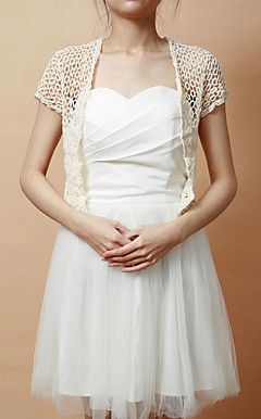 Lovable Short Sleeve Cotton Casual/Holiday Jacket/Wrap