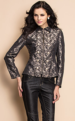 ts militaire stijl met ritssluiting jacquard jasje