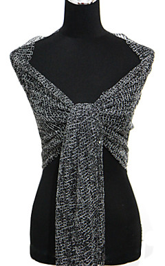 Polyester With Sequined Special Occasion Shawl (More Colors Available)