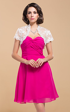 Delicate Short Sleeves Lace Special Occasion Jacket/ Wedding Wrap (More Colors)