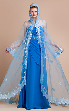 Manga larga de novia / vestido de noche Hood / Poncho (más colores)