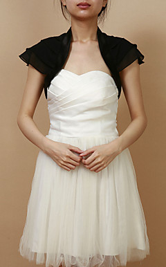Short Satin/Chiffon Evening/Casual Wrap/Jacket (More Colors)