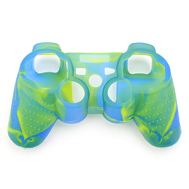 Protective Dual Color Silicone Case for PS3 Controller (Blue and Green