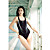  Magic Black One Piece Tank Swimwear (YZ8481)