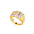  homme généreux de la zircone cubique Bague en or 18k - cz ring 80831-02 (szy333)