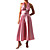  A-ligne halter thé longueur robe de demoiselle d'honneur cation satin / prom Robe (hsx847)