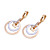  Fashion Two Tone Cubic Zirconia Circle Earring - CZ Earring EYX2-0034 (SZY448)