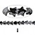  Perle, 16 "Schneeflocken-Obsidian (natur), 6mm Immobilie Stern (begb2802)