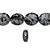  Perle, 16 "Schneeflocken-Obsidian (natur), 16x14mm flachovalen (begb2814)