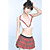 cute niña escocés rojo uniforme babydoll lencería 4055