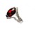  Sterling Silver Engagement Ring with High Quality Cubic Zircon - CZ Ring S-1696-Garnet (SZY145)