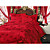  4-delig roos hart katoen volledige grootte en queen size dekbedovertrek set - gratis verzending (0580-9s303508l-9s303509s)