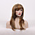  Capless Extra Long High Quality Synthetic Natural Look Golden Brown With White Straight Hair Wig