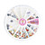  hobbyarbejde kunstige negle sæt med lim med nail art perler (12-søm pack assorterede pack stilarter)
