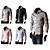  slim fit Mode für Herren mit Kontrastfarbe Kragen langarm