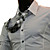  Black And White Color Placket Collision 2010 Runway Long Sleeve Casual Shirt (0482-4.15-10)