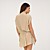  RUNWAY Silk Short Sleeves Pleated V Neckline Women's Dresses(1802BC112-0736)