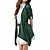  sjaal stijl revers 2-in-een ontwerp knoppen sluiting flexibele sleeves longline shirt / vrouwen shirts (ff-4201be102-0736)