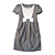  RUNWAY Style / Cotton / Check Patterns Bow Pleated Short Sleeves Round Neckline Dress / Women's Dresses (FF-1801BF043-0789)