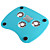  usb 3-ventilador de refrigeración pad + 2 puertos USB para el ordenador portátil (azul)