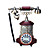  Téléphone bois en caoutchouc antique (0666-m-02a)