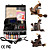  Damasco feito à mão 3 tattoo kit máquinas com fonte de poder superior conduziu + adaptador livre