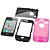  extra stevige, beschermende invloed behuizing geval + lcd screen protector voor de iphone 4 (roze)