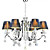  Iron Chrome 6-light K9 Crystal Chandelier With Lamp Shade (0835-AD88117)
