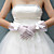  Lace/ Voile Fingertips Wrist Length Wedding Gloves