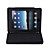  Compact PU Leather Case with Keyboard for Apple iPad (Black)